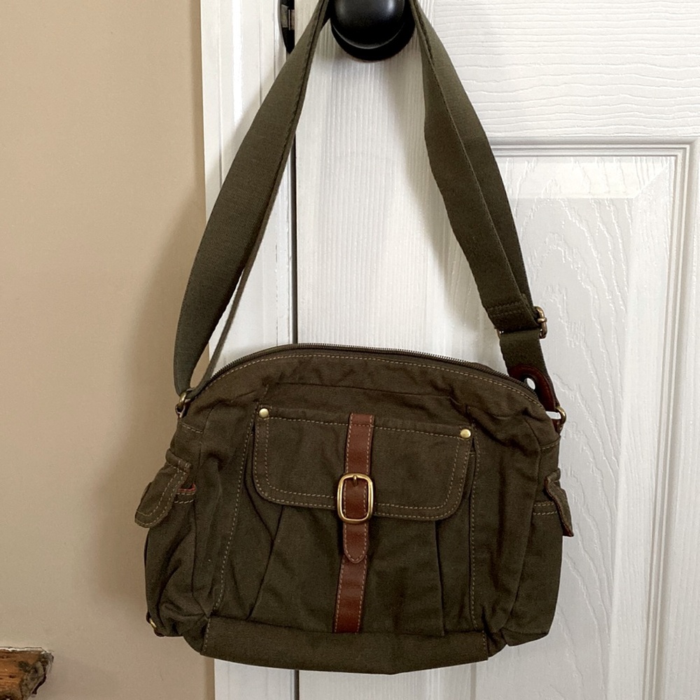 Fossil canvas crossbody